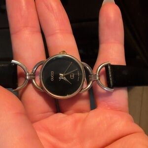 Gold and Black Wearable Watch